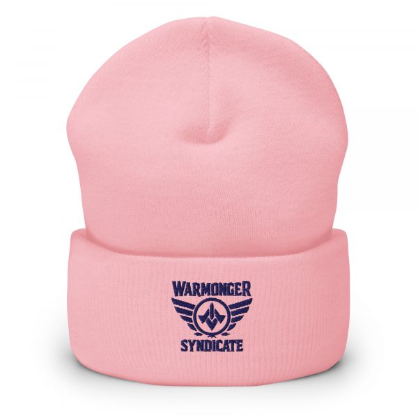 Navy Embroidered Brand Logo Beanie | Dense Knit