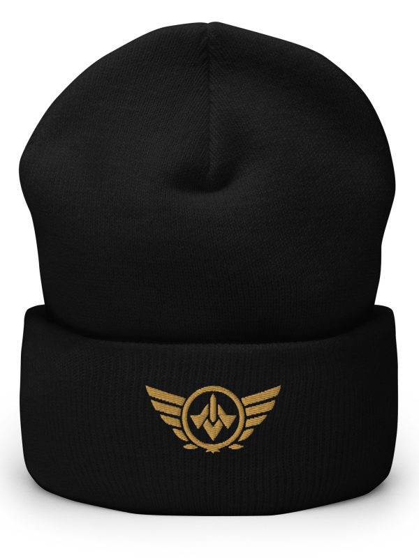 Old Gold Embroidered Logo Beanie | Dense Knit