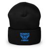 cuffed-beanie-black-front-68b7d8cba5f39.jpg Aqua Embroidered Brand Logo Beanie | Dense Knit
