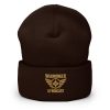 Old Gold Embroidered Brand Logo Beanie | Dense Knit