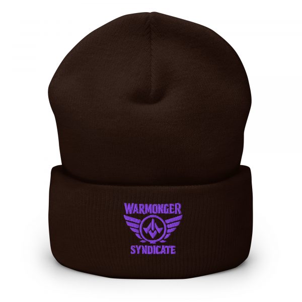 Purple Embroidered Brand Logo Beanie | Dense Knit