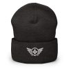 cuffed-beanie-dark-grey-front-68b7cc5f9795c.jpg White Embroidered Logo Beanie | Dense Knit
