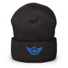 Aqua Embroidered Logo Beanie | Dense Knit