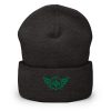 Kelly Green Embroidered Logo Beanie | Dense Knit