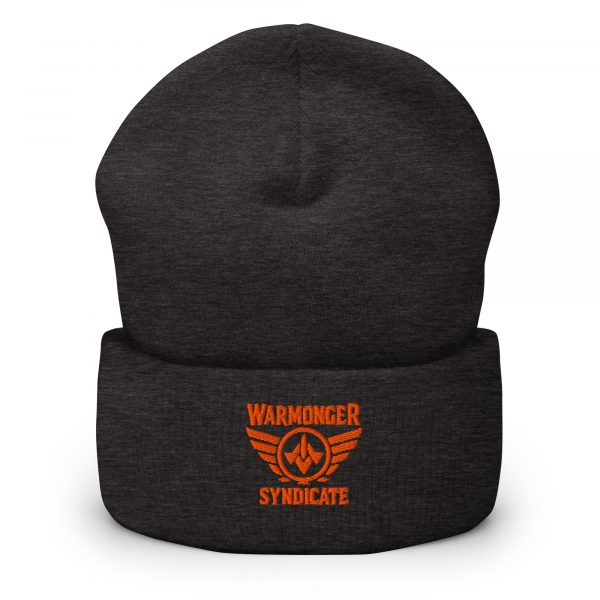 Orange Embroidered Brand Logo Beanie | Dense Knit