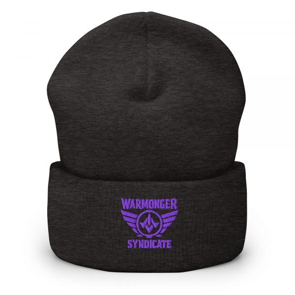 Purple Embroidered Brand Logo Beanie | Dense Knit