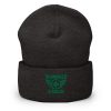 Kelly Green Embroidered Brand Logo Beanie | Dense Knit