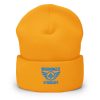 cuffed-beanie-gold-front-68b7d8cba6ad7.jpg Aqua Embroidered Brand Logo Beanie | Dense Knit