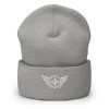 cuffed-beanie-heather-grey-front-68b7cc5f97efd.jpg White Embroidered Logo Beanie | Dense Knit