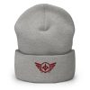 Maroon Embroidered Logo Beanie | Dense Knit