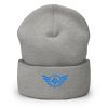 Aqua Embroidered Logo Beanie | Dense Knit