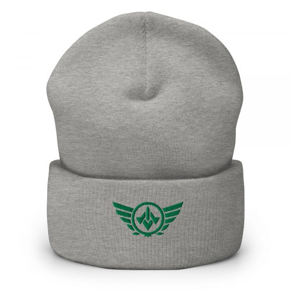 Kelly Green Embroidered Logo Beanie | Dense Knit