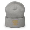 Old Gold Embroidered Brand Logo Beanie | Dense Knit