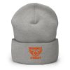 Orange Embroidered Brand Logo Beanie | Dense Knit