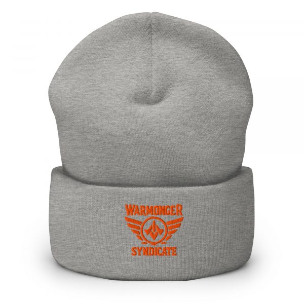 Orange Embroidered Brand Logo Beanie | Dense Knit
