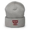 Maroon Embroidered Brand Logo Beanie | Dense Knit