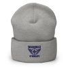 Navy Embroidered Brand Logo Beanie | Dense Knit