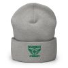 Kelly Green Embroidered Brand Logo Beanie | Dense Knit
