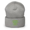 Kiwi Green Embroidered Brand Logo Beanie | Dense Knit