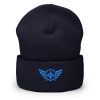 Aqua Embroidered Logo Beanie | Dense Knit