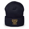 Old Gold Embroidered Brand Logo Beanie | Dense Knit