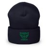 Kelly Green Embroidered Brand Logo Beanie | Dense Knit