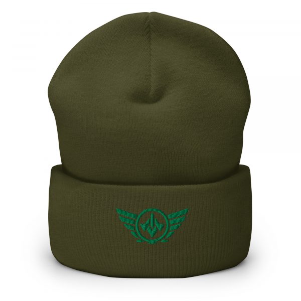 Kelly Green Embroidered Logo Beanie | Dense Knit