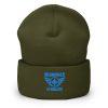 cuffed-beanie-olive-front-68b7d8cba6900.jpg Aqua Embroidered Brand Logo Beanie | Dense Knit