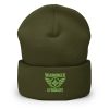Kiwi Green Embroidered Brand Logo Beanie | Dense Knit