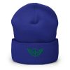 Kelly Green Embroidered Logo Beanie | Dense Knit