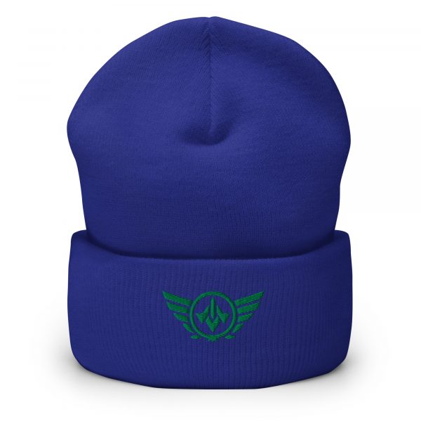 Kelly Green Embroidered Logo Beanie | Dense Knit