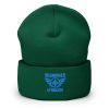 cuffed-beanie-spruce-front-68b7d8cba699c.jpg Aqua Embroidered Brand Logo Beanie | Dense Knit
