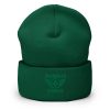 Kelly Green Embroidered Brand Logo Beanie | Dense Knit