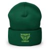 Kiwi Green Embroidered Brand Logo Beanie | Dense Knit