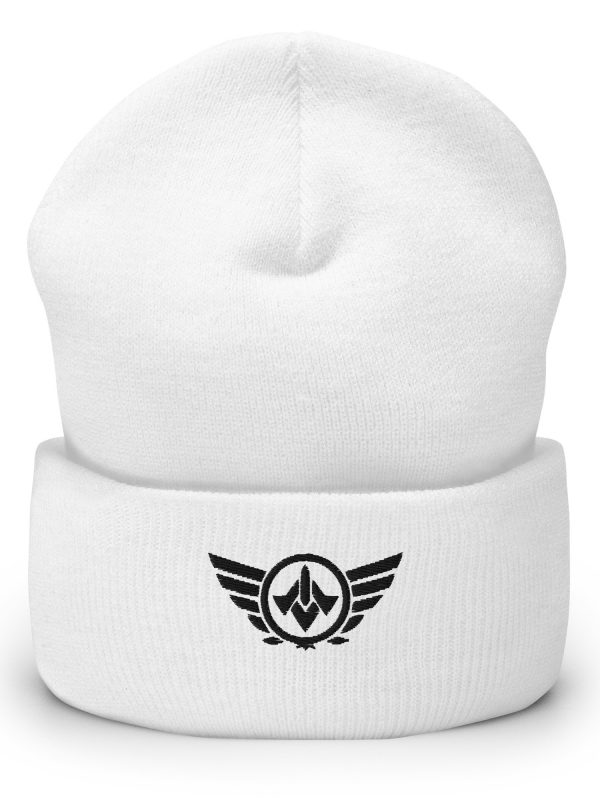 Black Embroidered Logo Beanie | Dense Knit