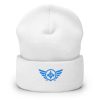 Aqua Embroidered Logo Beanie | Dense Knit