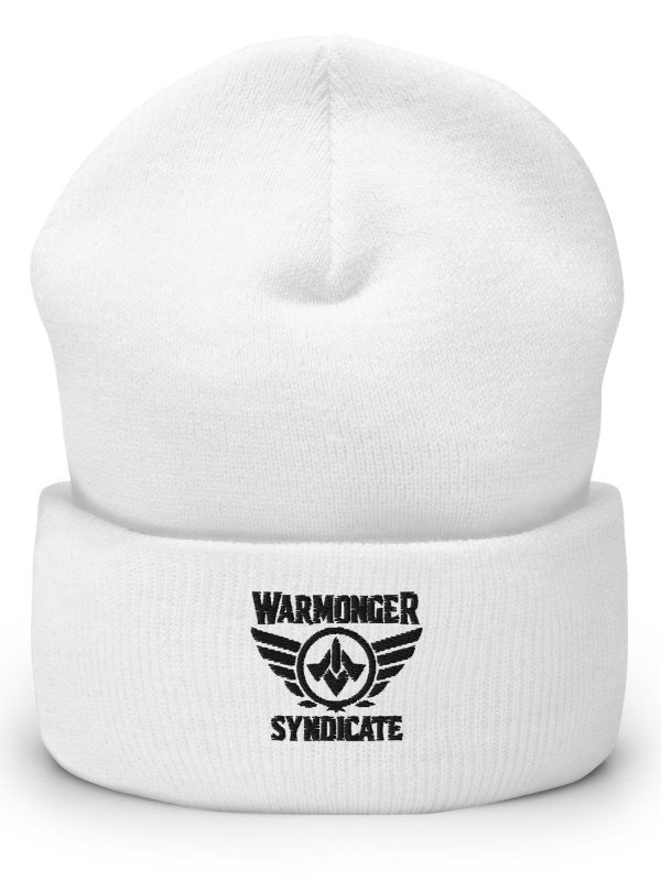 Black Embroidered Brand Logo Beanie | Dense Knit