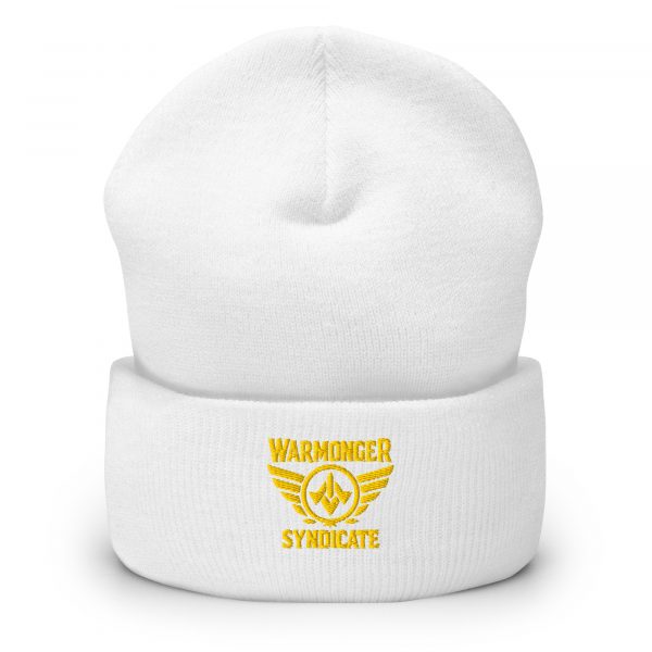Gold Embroidered Brand Logo Beanie | Dense Knit