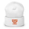 Orange Embroidered Brand Logo Beanie | Dense Knit