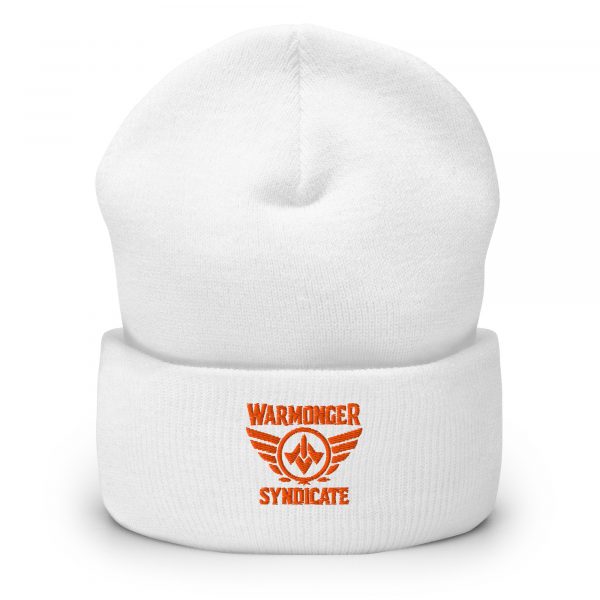 Orange Embroidered Brand Logo Beanie | Dense Knit