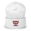 Maroon Embroidered Brand Logo Beanie | Dense Knit