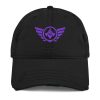 Purple Embroidered Logo Dad Cap | Distressed Style