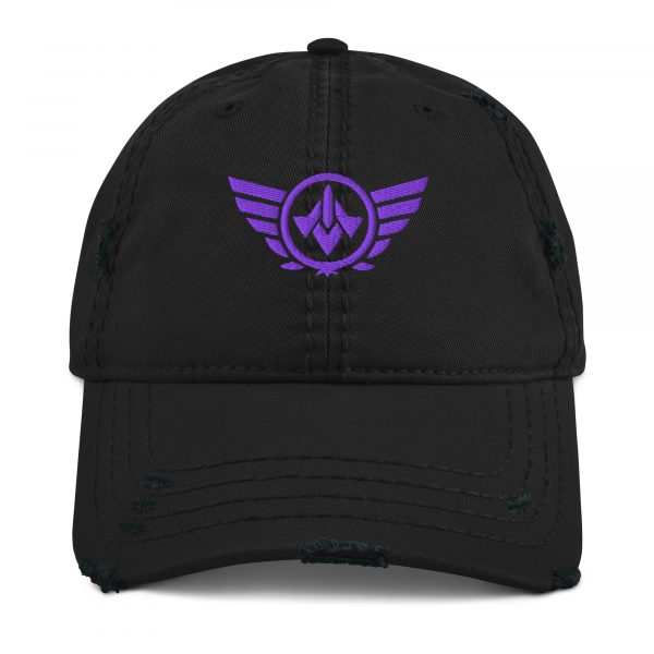 Purple Embroidered Logo Dad Cap | Distressed Style