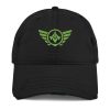Kiwi Green Embroidered Logo Dad Cap | Distressed Style
