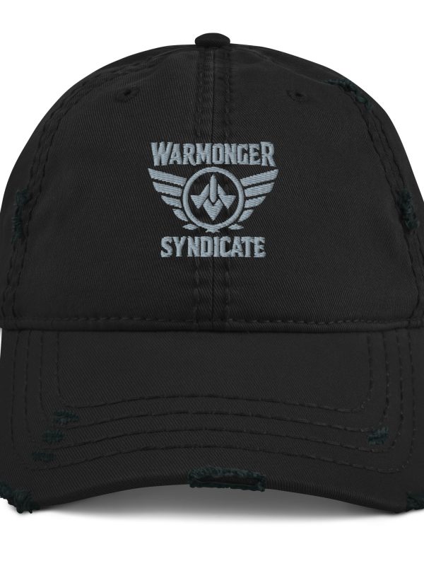 Grey Embroidered Brand Logo Dad Cap | Distressed Style