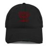 distressed-dad-hat-black-front-68b9f77336c4d.jpg Maroon Embroidered Brand Logo Dad Cap | Distressed Style