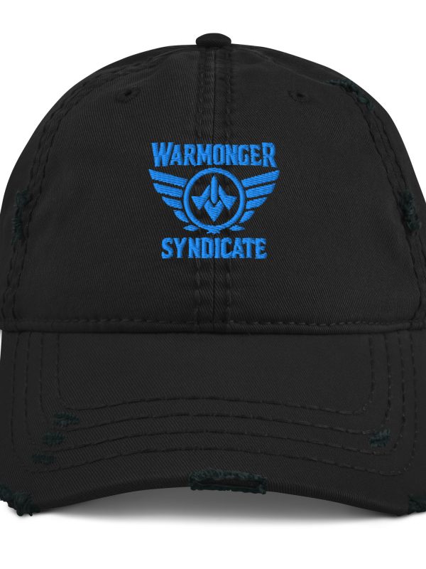 Aqua Embroidered Brand Logo Dad Cap | Distressed Style