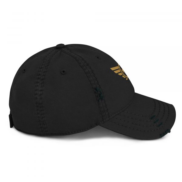 Old Gold Embroidered Logo Dad Cap | Distressed Style