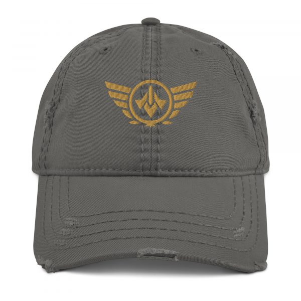 Old Gold Embroidered Logo Dad Cap | Distressed Style