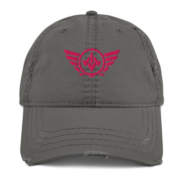 Flamingo Embroidered Logo Dad Cap | Distressed Style